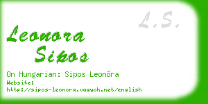 leonora sipos business card