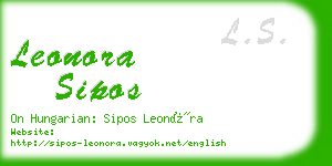 leonora sipos business card